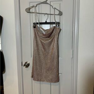 Blush glitter dress NWOT